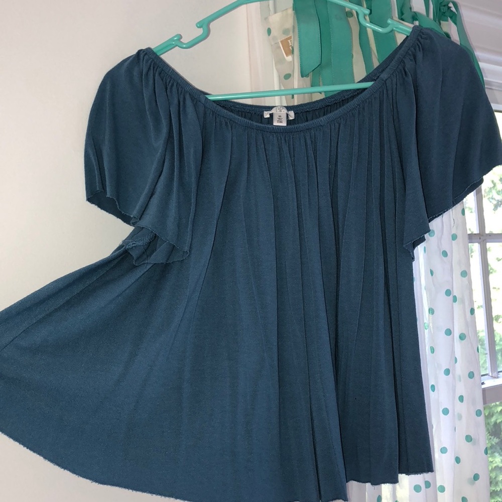 Blue Nordstrom off the shoulder top